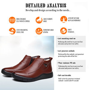 Scarpe da Lavoro con Suola in Gomma di Alta Qualità, Calzature da Escursionismo Alla Moda, Scarpe di Sicurezza Impermeabili e Antiscivolo Personalizzate per Uomo - Product Image 2