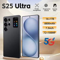 S25 Ultra Ponsel Pintar Android 5G Edisi Global 2026 16GB 1TB Layar 7.3 Inci Baterai 8000mAh Kamera 108MP Mode Kecantikan