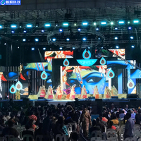 Pushun Tam Renkli LED Su Geçirmez Yüksek Parlaklık Yüksek Yenileme Hızlı Sahne Etkinlikleri Video Duvar Panel Ekran Konser P3.91 Ekran