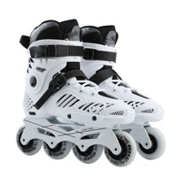 Patins à roulettes professionnels pour adultes avec châssis réglable à 4 roues, botte en fibre de carbone pour la course, l'entraînement et l'utilisation en extérieur