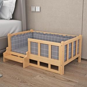 Customized Luxury Large Wooden Pet House With Dog Bunk <b>Beds</b> Eco-Friendly Indoor Products Stylish Living Room Use - Product Image 3