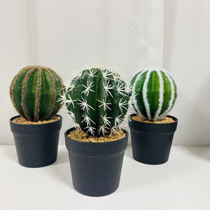 <span class=keywords><strong>Cactus</strong></span> Artificial en Maceta de Plástico de 20 cm de Alto para Decoración del Hogar, Escritorio, Plantas Verdes Duraderas Resistentes a Caídas, Bodas, Navidad - Product Image 1