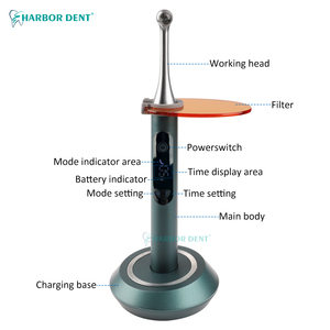 Luz de curado LED dental inalámbrica profesional> 1500mW/cm² amplio espectro 1 segundo curado para Equipos de Odontología de resina compuesta - Product Image 2
