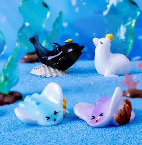 Miniature zen jardin maison de poupée kit animal poisson rouge fée jardin accessoires figurine requin dauphin algues lion baleine coquille étoile