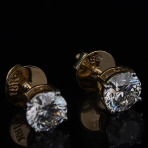 Boucles d'oreilles diamant de luxe cultivées en laboratoire VS1 Clarté IGI SGL certifié or rose plaqué or et argent pour cadeau de mariage fournisseur en gros - Product Image 1