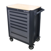 Carrito de Herramientas de Acero Laminado en Frío Gris de Alta Resistencia y Calidad con 7 Cajones, OEM, Capacidad de Carga de 150 kg, Garantía de 3 Años para Garaje