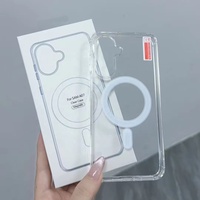 Coque de protection magnétique transparente pour iPhone 17 16 15 14 13 12 et Samsung A57 A37 A27 A17 A07 A16 A35 A15 en acrylique