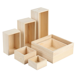 Chưa hoàn thành hộp gỗ THÙNG GỖ cutout xử lý <span class=keywords><strong>DIY</strong></span> trang trí làm tổ hộp gỗ hộp kho báu - Product Image 2