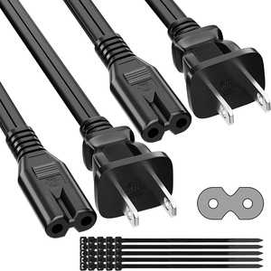 Cable de Alimentación de CA de Alta Calidad con Clavija Estadounidense de 2 Pines C7, Enchufe Macho de 2 Pines, Figura 8, IEC para Computadora, 100% Cobre Puro, ETL, Longitud Personalizable - Product Image 2