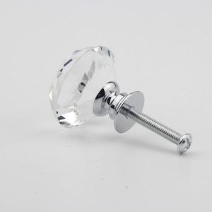 Pomos de Cristal Transparente de 30 mm con Tornillo, Tiradores de Aleación de Aluminio para Cajones y Armarios - Product Image 4