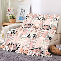 Manta Jacquard Personalizada con Logotipos e Imágenes, para Sofá, Cama, o como Manta Escolar Occidental para Estudiantes y Niños, MOQ 1 Pieza, Envío Directo