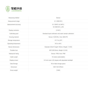 Analizador de sensor MLSS de turbidez de agua de laboratorio portátil de alta precisión - Product Image 5