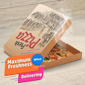 Custom Logo Design Food <strong>Pizza</strong> Packaging <strong>Box</strong> Cheap Personalized Corrugated Brown Paper <strong>Pizza</strong> Boxes Carton