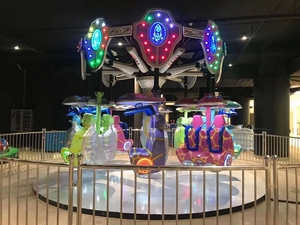 Amazing <span class=keywords><strong>Thrill</strong></span> Flying Rides Equipment Super Swing Air Flying Shooting Jet Paseos de entretenimiento a la venta Parque interior Carnaval Novedad - Product Image 3