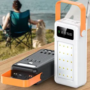 Banco de carregamento multifuncional portátil com fio & barraca camping luz 60000mah exterior de alimentação de emergência como presente requintado