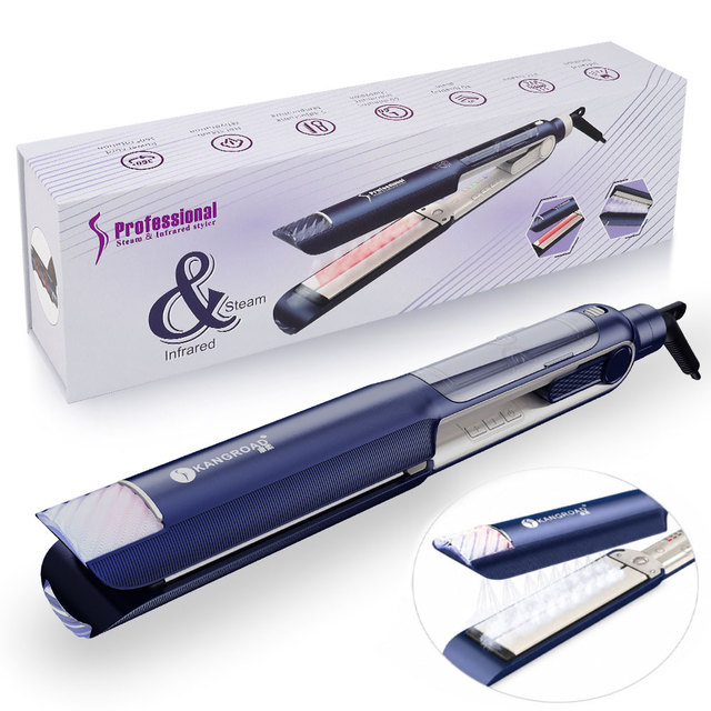 Wholesale Fast Delivery Professional Alisador De Cabello Profesional Con vapor E Infrarrojo Steam Infrared Hair Straightener