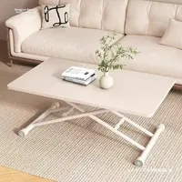 Table basse pliable réglable en hauteur en bois, mobilier de salon pour petits appartements, maisons de location, usage domestique ou bureau