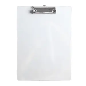 Carpeta de archivos de tamaño A4 de plástico, placa de escritura de acrílico transparente, portapapeles duro