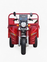 Motor aangedreven driewielige motorfiets met zelflossysteem, watergekoelde laadcapaciteit, geschikt voor agrarisch gebruik.