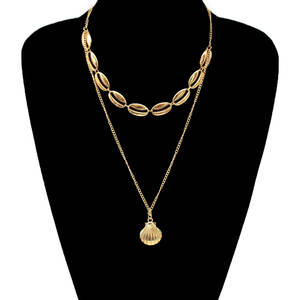 Joyería transfronteriza europea y americana, concha de aleación Bohemia para mujer, collar multicapa de estilo étnico, cadena de clavícula - Product Image 6