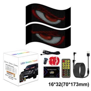 Panel LED Matricial para Coche, Pantalla LED USB para Coche, Letreros LED Desplazables, 5V RGB, Control Remoto por Aplicación, 7*17.3cm - Product Image 2