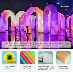 कस्टम रंग बदलने वाला नेतृत्व वाले आर्च इंफ्लेटेबल वेडिंग पार्टी बाजार विज्ञापन उद्घाटन समारोह के लिए कला - Product Image 3