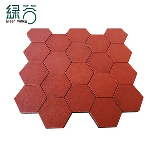 Al aire libre Sexangle baldosas de goma/caucho táctiles azulejos para los niños juegos de jardín/al aire libre baldosas - Product Image 6