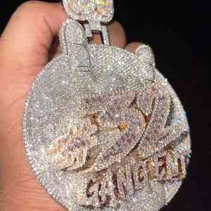 वोएयो पुरुष महिला हिप हॉप 9k 14k 18k k 18k k सोने के हीरे के पेलेंट हार - Product Image 3