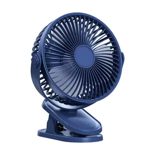 4 hız 360 derece dönen duvara monte Mini klip Fan taşınabilir Fan ile Led ışık