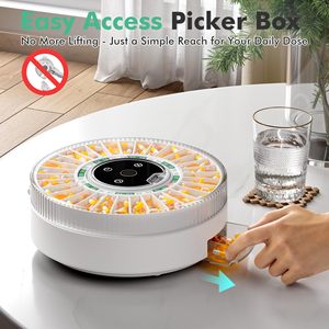 Dispensador de Pastillas Automático Inteligente A1310, Organizador de Medicamentos Controlado por Aplicación con Alerta por Voz, Caja de Medicamentos con Doble Bloqueo para Personas Mayores - Product Image 2