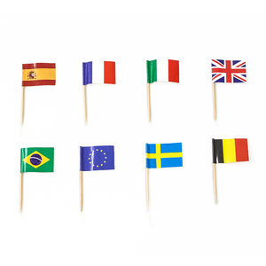 2025 Phong Cách Mới Kích Thước Nhỏ Burger Cờ Chọn Biểu Tượng Tùy Chỉnh In Ấn Cocktail Tăm Cờ Với Tùy Chỉnh Đóng Gói - Product Image 6