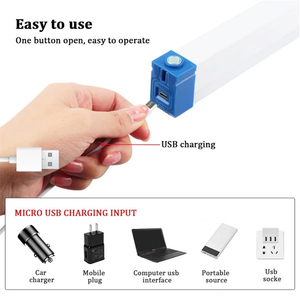 Tube lumineux LED magnétique rechargeable par USB, lampe de camping d'urgence, lampe de nuit pour extérieur - Product Image 5