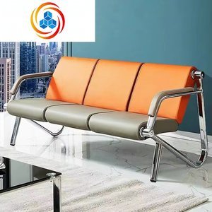 Chaise trois places design en acier inoxydable robuste pour réunion, bureau, espace public, aéroport, hôpital, salle d'attente - Product Image 1
