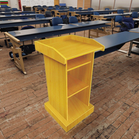Podio de Madera Multiusos, Moderno, Ecológico y Duradero, para Uso Comercial, Tamaño Personalizable, Ya Ensamblado, para Escuelas, Iglesias, Profesores