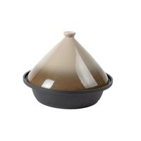 Tajine marocain en aluminium émaillé avec couvercle conique en céramique, compatible induction, écologique et antiadhésif