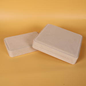 Emballage <span class=keywords><strong>de</strong></span> bijoux en gros pour <span class=keywords><strong>les</strong></span> fabricants, boîte cadeau personnalisée avec logo, boîte à bijoux en velours jaune pour collier, bracelet, boucles d'oreilles, bague. - Product Image 5