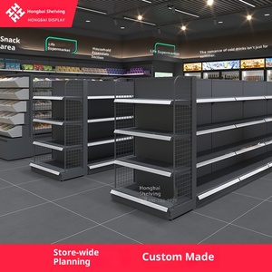Étagère <span class=keywords><strong>de</strong></span> <span class=keywords><strong>rangement</strong></span> simple ou double face Zhongdao <span class=keywords><strong>pour</strong></span> supermarché, épicerie, <span class=keywords><strong>pharmacie</strong></span>, snacks – Vitrine d'exposition multi-niveaux - Product Image 2