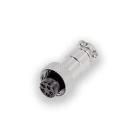 Connecteur de panneau de câblage circulaire aviation 12 mm mâle/femelle 5 broches type écrou GX12 avec capuchon en plastique, certifié CE RoHS