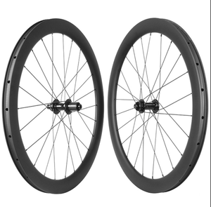 Bicicleta de pista comercial ligera personalizada sin cámara Juego de ruedas de carbono de buena calidad Carretera - Product Image 2