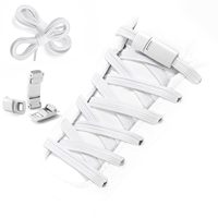 Un bouton ouvert lacets magnétiques boucle de verrouillage en métal rapide facile lacet sans boucle de cravate interrupteur Logo pour enfants adultes cordes de chaussures