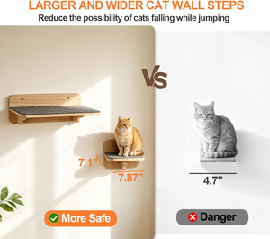 Opbergrek Kattenwandplanken Kattenwandtrappen Mat Houten zwevende katten trappen Huisdieraccessoires Groothandel opbergplank - Product Image 2