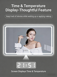 Specchio Intelligente LED Moderno <span class=keywords><strong>per</strong></span> <span class=keywords><strong>Bagno</strong></span> <span class=keywords><strong>con</strong></span> Interruttore Touch e Funzione Antiappannamento, Montaggio a Parete, <span class=keywords><strong>per</strong></span> Saloni e Ville - Product Image 5