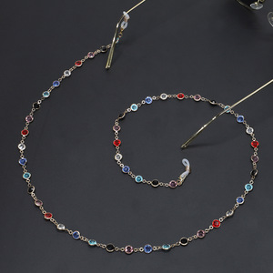 <span class=keywords><strong>Porte</strong></span>-<span class=keywords><strong>lunettes</strong></span> en perles de cristal colorées, chaîne de <span class=keywords><strong>lunettes</strong></span> de mode pour femmes, accessoires pour les yeux, lanière de masquage, lanières, cordon de <span class=keywords><strong>lunettes</strong></span> de soleil - Product Image 2