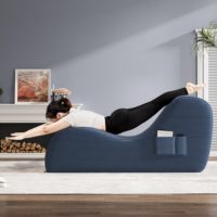 Multifunktion ale Übung Ergonomisch S Gebogener Yoga Ergonomischer Chaise Lounge Stuhl Seiten tasche Lenden kissen Yoga Lounge Chair