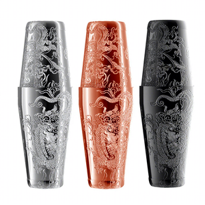 Dragon Loong gravé personnalisé 18oz/28oz barman Cocktail secouant l'outil étain sur l'étain boîtes pondérées en acier inoxydable Boston <span class=keywords><strong>Shaker</strong></span> - Product Image 1