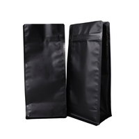 Sacs à café personnalisés à fond plat refermables avec valve, scellés sur huit côtés, pour grains de café et aliments pour animaux, impression offset, 8oz, 12oz, 250g, 500g, 1kg