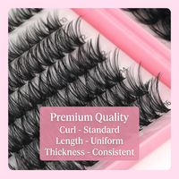 Paquete de Pestañas Preformadas en Volumen 30D 40D 50D 60D 8-16mm 640 Piezas, Extensiones de Pestañas Individuales en Racimo, Gran Capacidad, Profesional