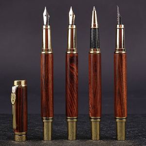 Stylo en bois massif en palissandre rétro créatif pour adultes, idéal pour l'écriture et la calligraphie, avec absorption d'encre, pour promotions - Product Image 2