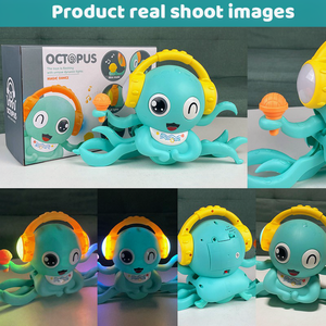 Jouet pieuvre électrique musicale avec fonction de détection, pieuvre <span class=keywords><strong>magique</strong></span> automatique rampante et dansante pour enfants - Product Image 6