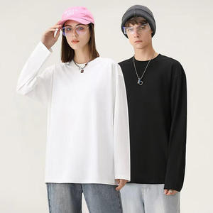 Camiseta de Manga Larga 100% Algodón, Lisa, para Bordado, Impresión de Alta Calidad, Personalizable con Logotipo, para Hombre y Mujer, Unisex - Product Image 1